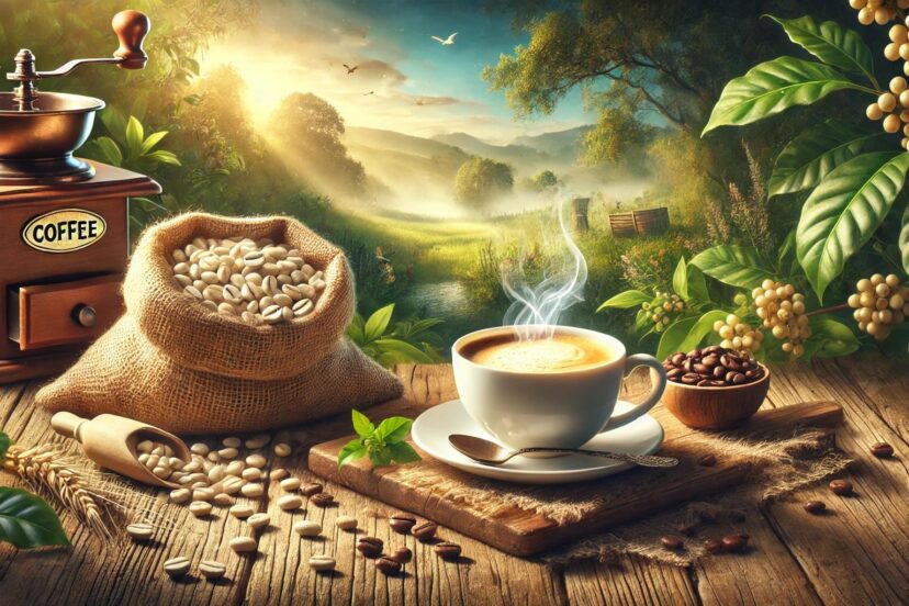 white coffee beans​