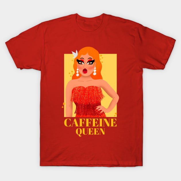 Caffeine Queen Coffee Coffee T-Shirt by Lamount Tees
